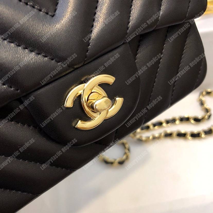 Ch*el mini flap bag black