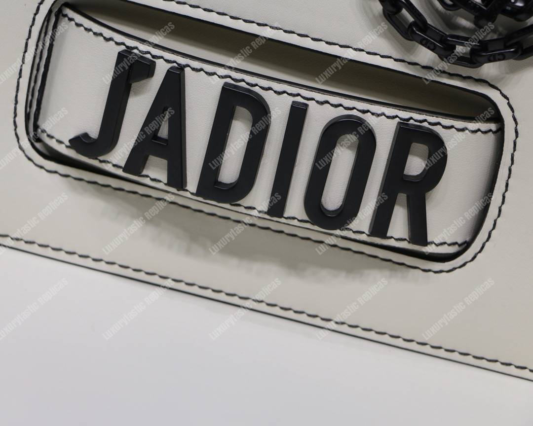 j’aD*or off-white matte calfskin ultra black flap bag