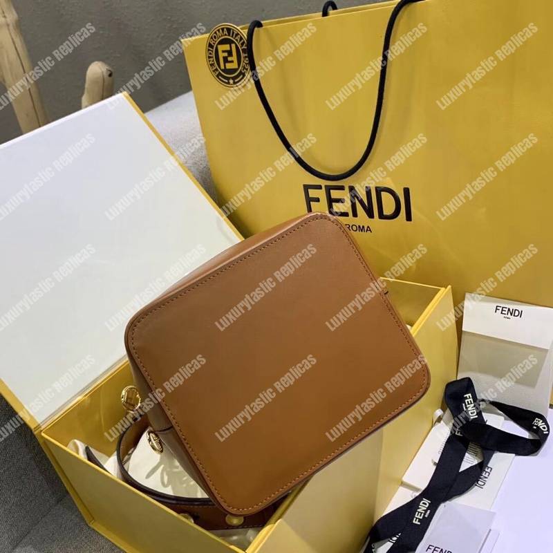 F**di mon tresor bag in polyurethane brown