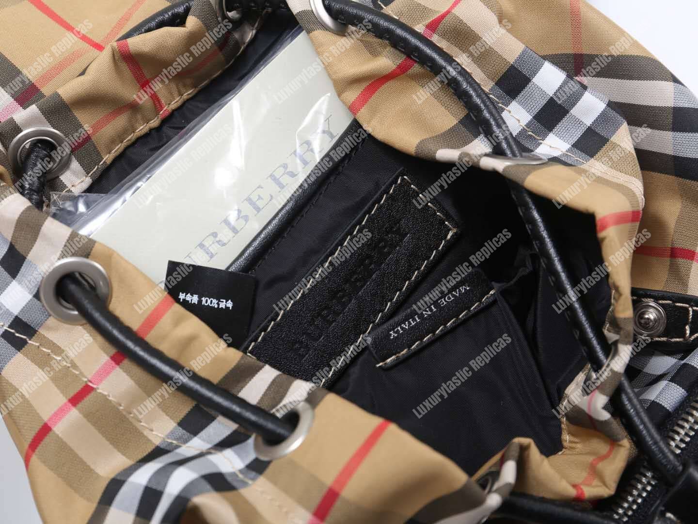 B**rry the medium rucksack in vintage check nylon