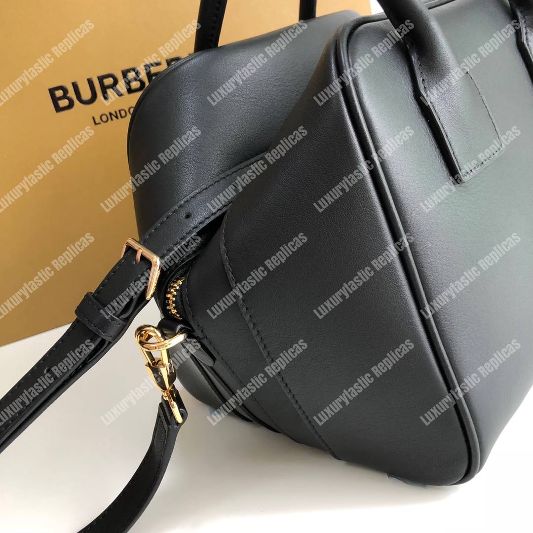 B**rry small leather cube bag black