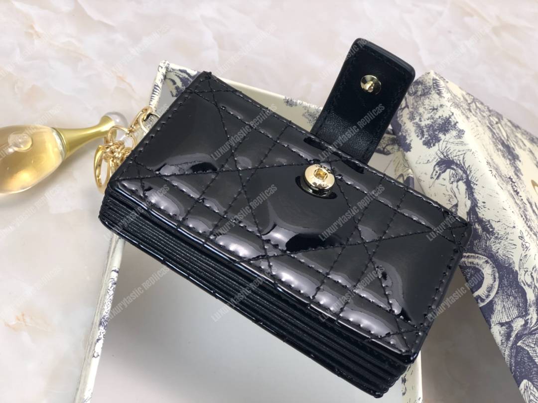 lady D*or calfskin card holder black