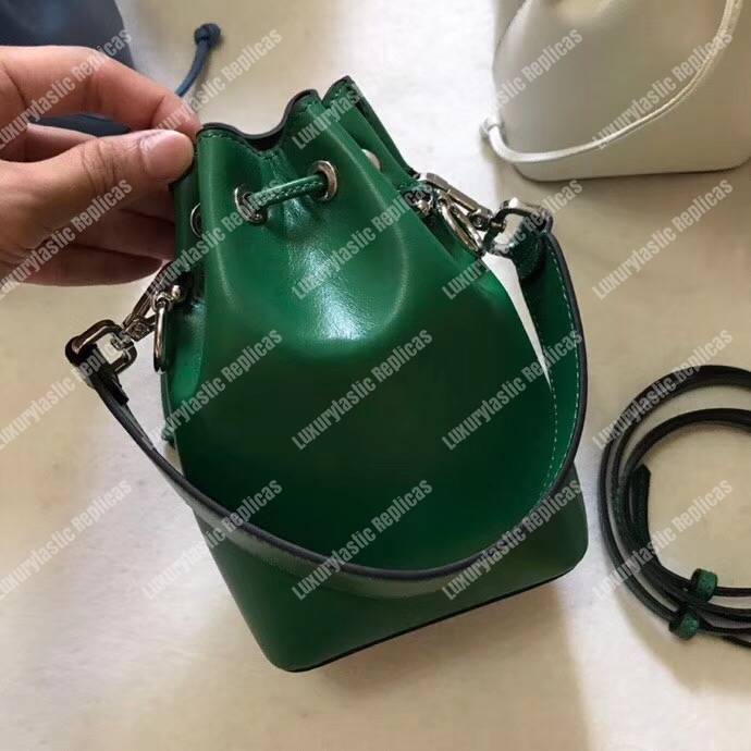 F**di mon tresor green leather mini bag