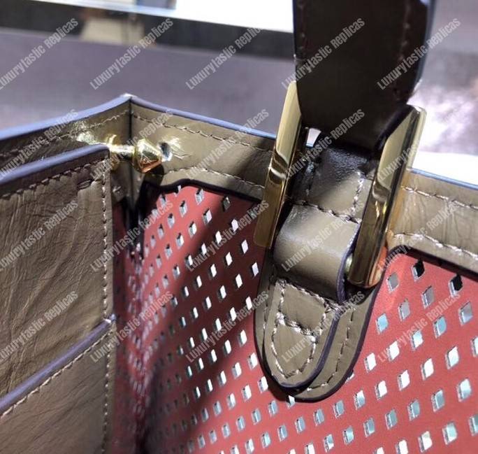 F**di peekaboo x-lite medium white leather bag