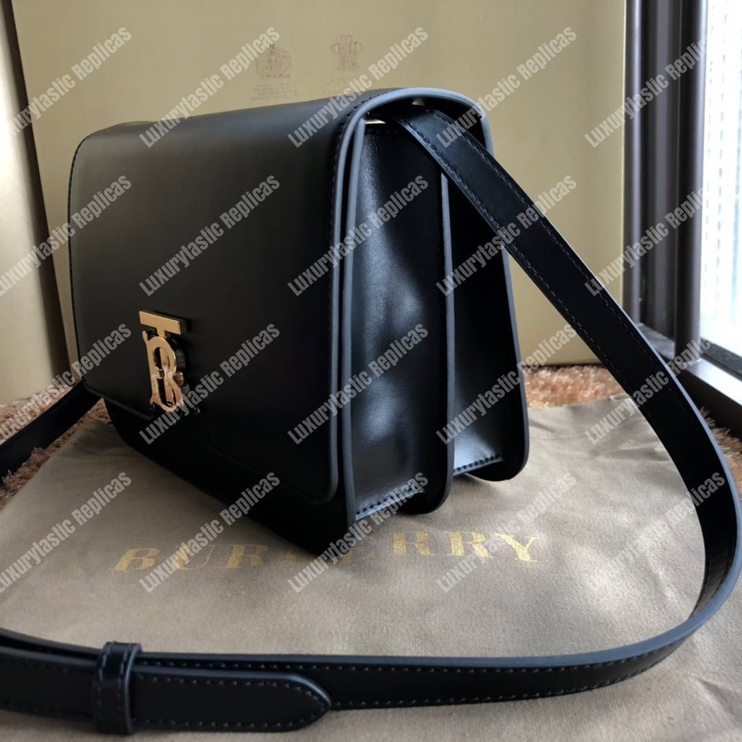B**rry small leather tb bag black