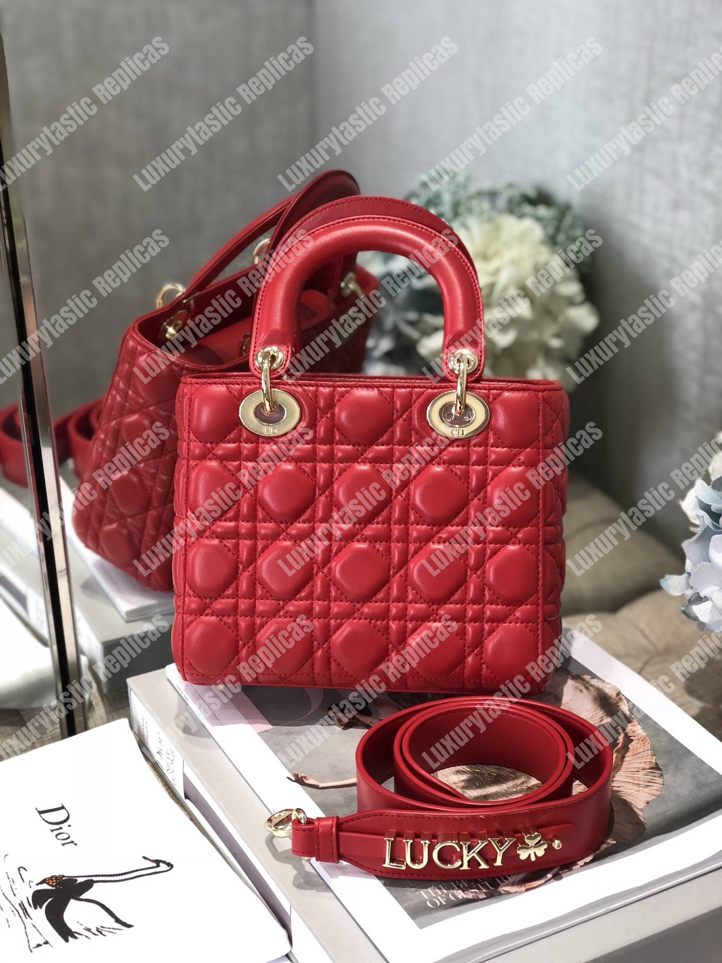 lady D*or medium bag red