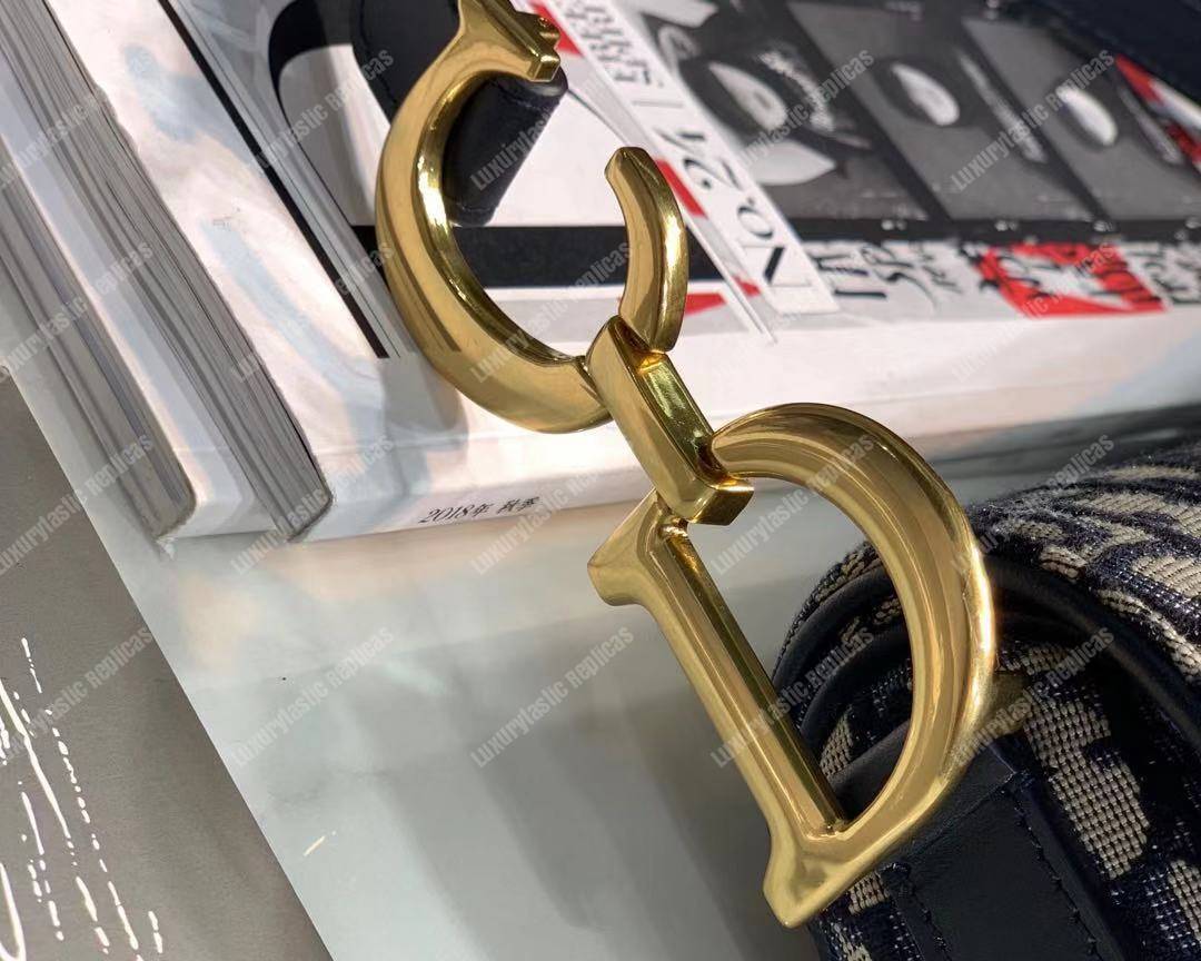 D*or blue oblique saddle bag