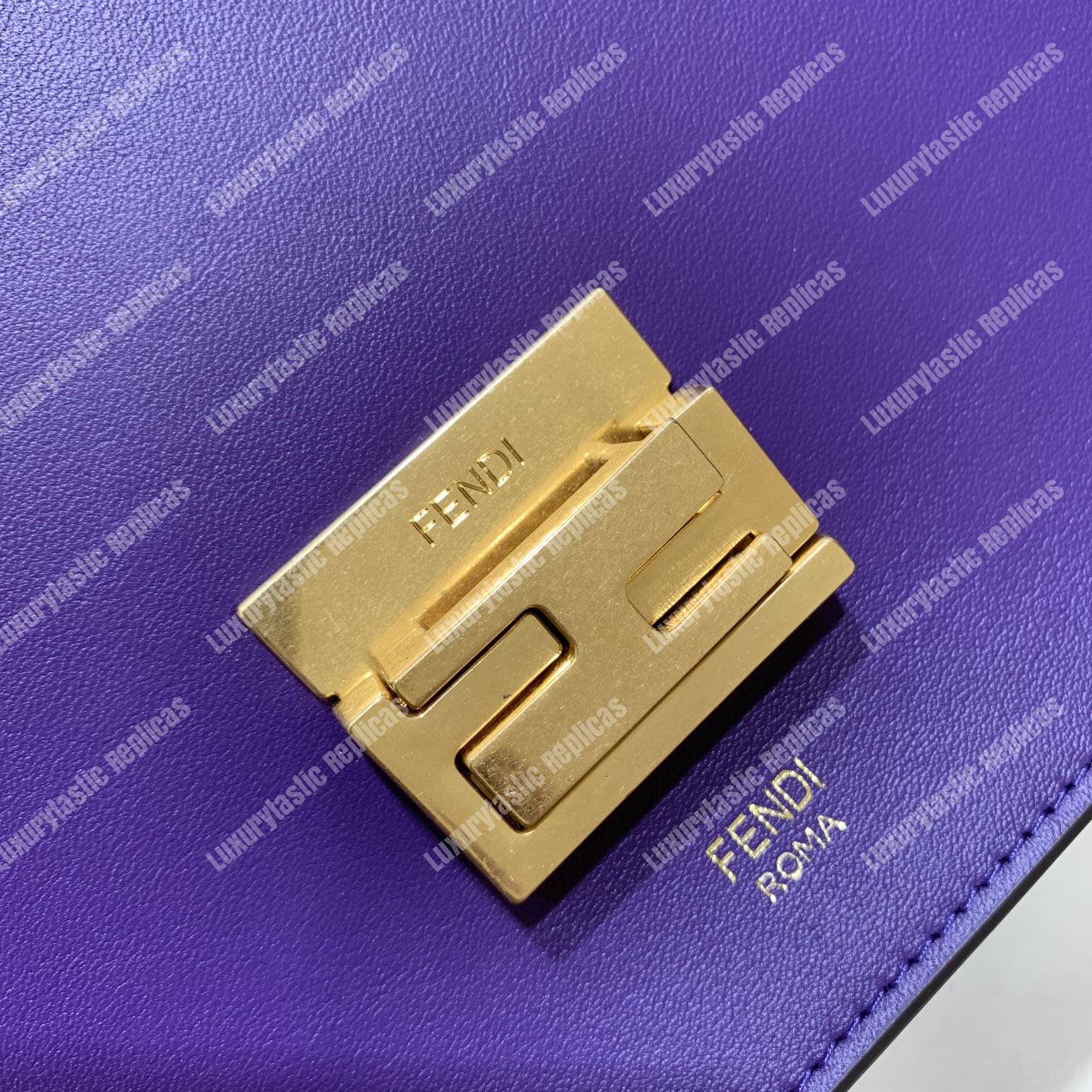 F**di kan u leather bag purple
