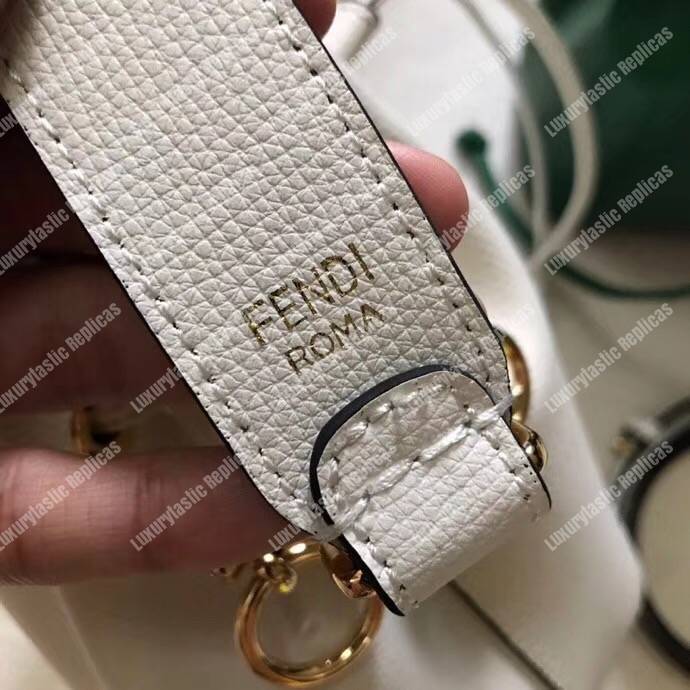 F**di mon tresor white leather mini bag