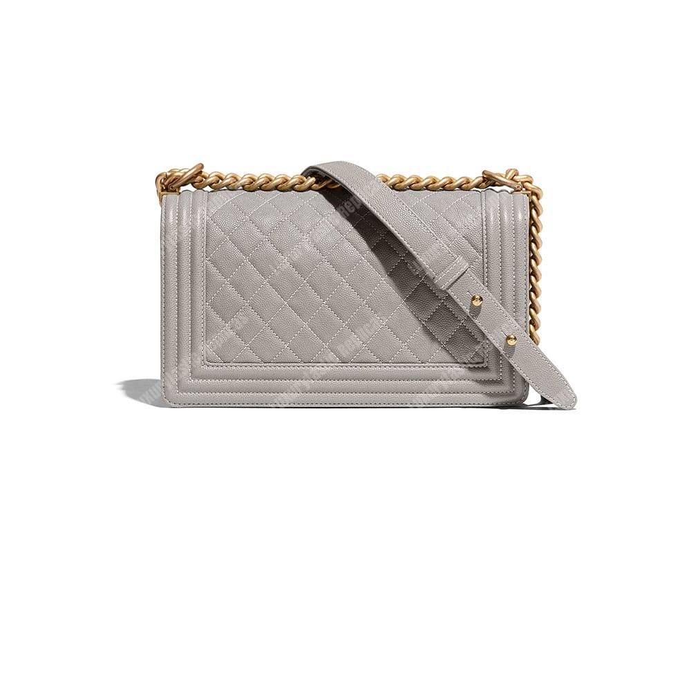 Ch*el boy medium handbag grey