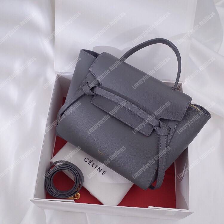 Ce**e micro belt bag grained calfskin grey