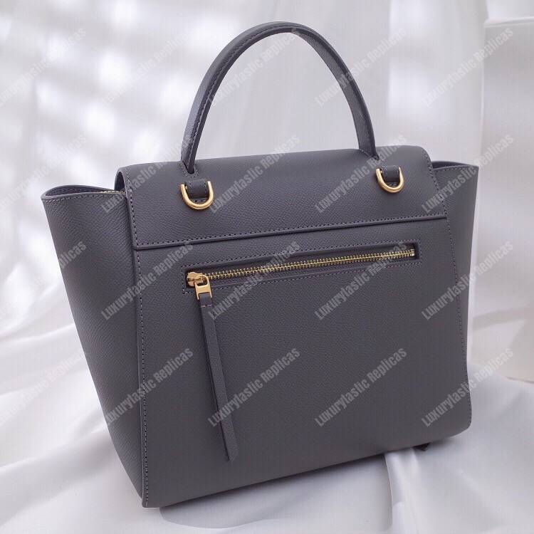 Ce**e micro belt bag grained calfskin grey