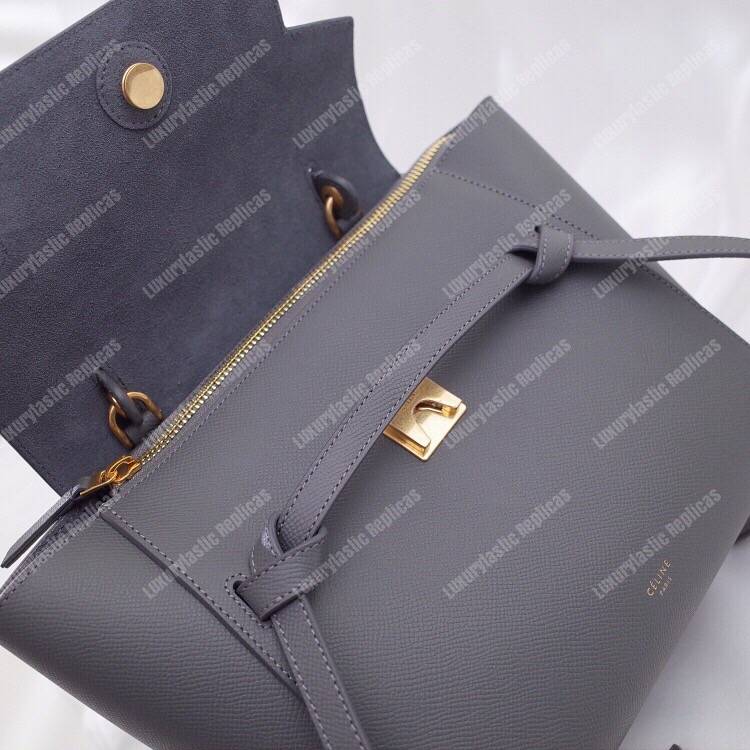 Ce**e micro belt bag grained calfskin grey