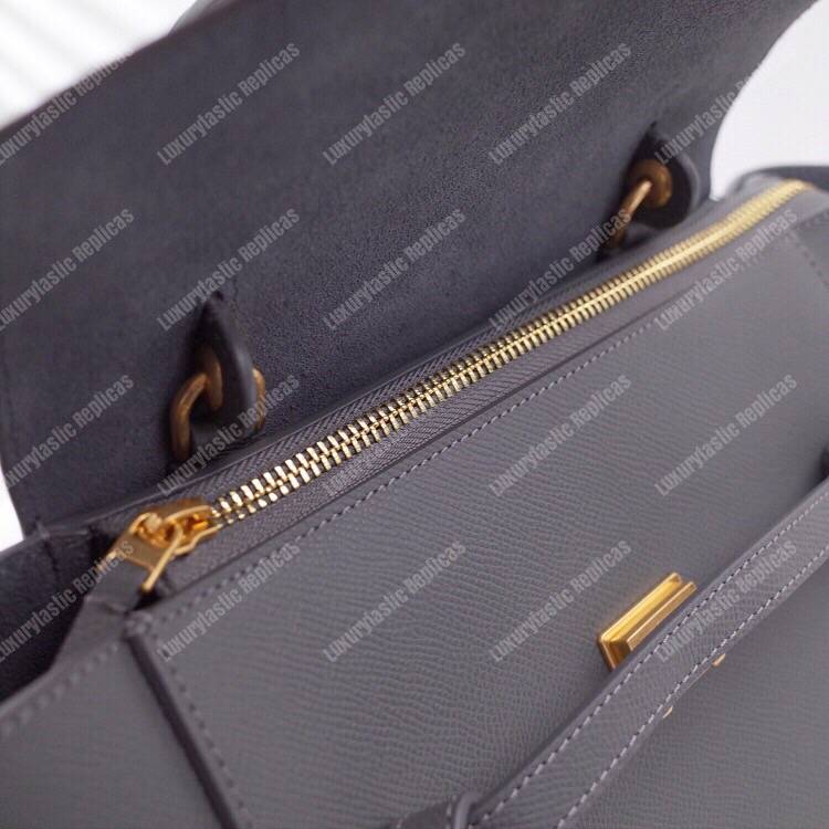 Ce**e micro belt bag grained calfskin grey
