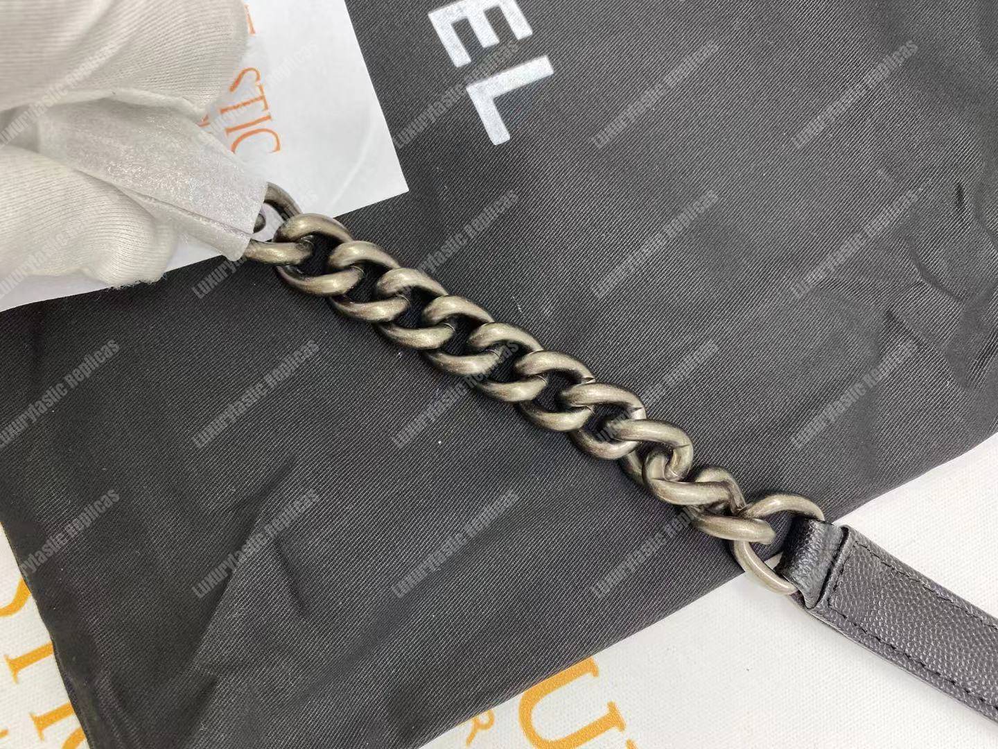 Ch*el boy medium handbag black