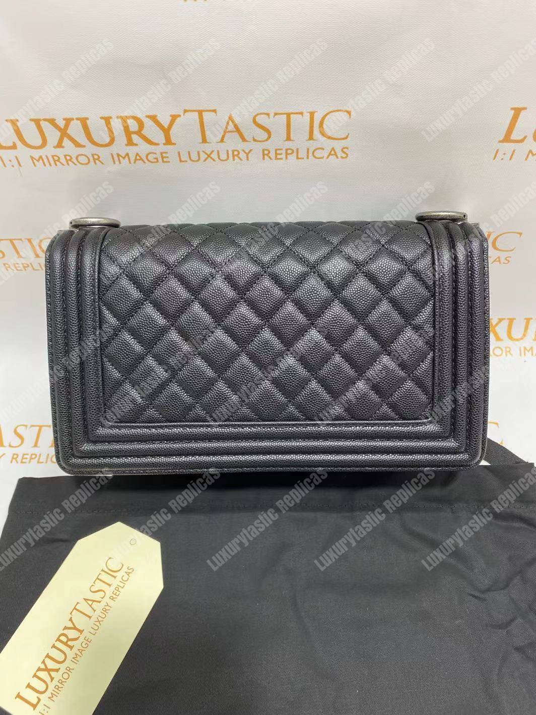 Ch*el boy medium handbag black