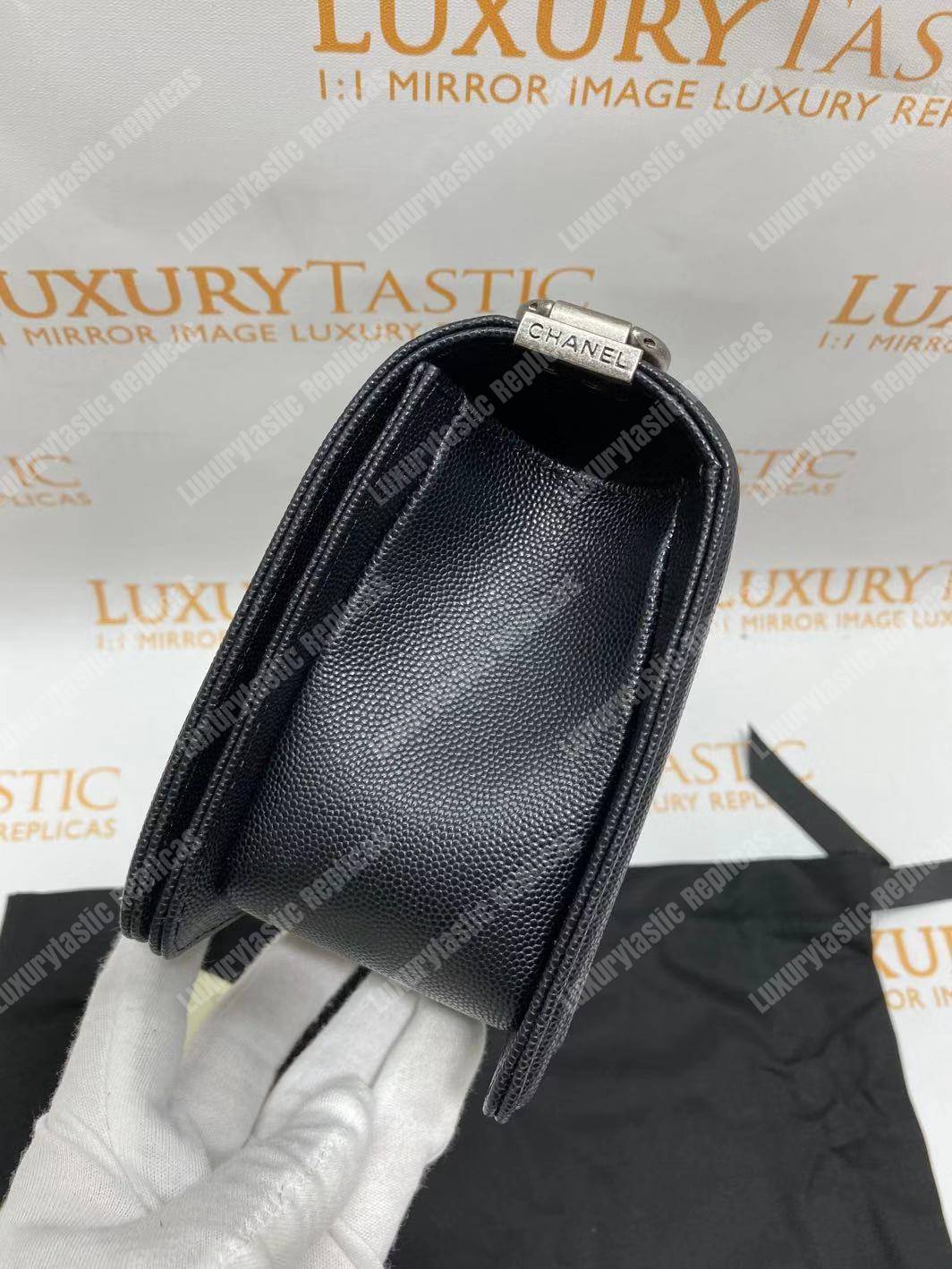 Ch*el boy medium handbag black