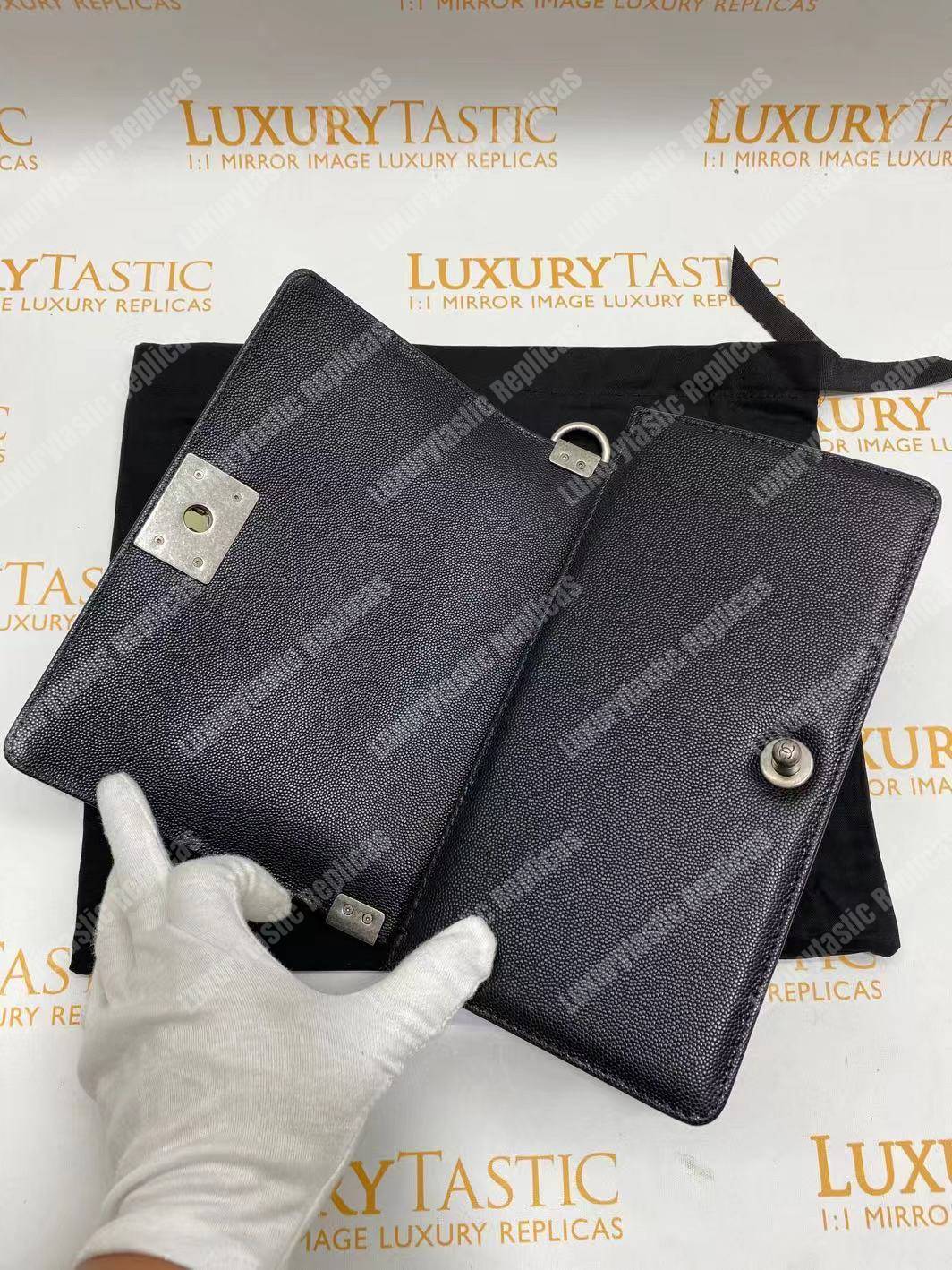 Ch*el boy medium handbag black