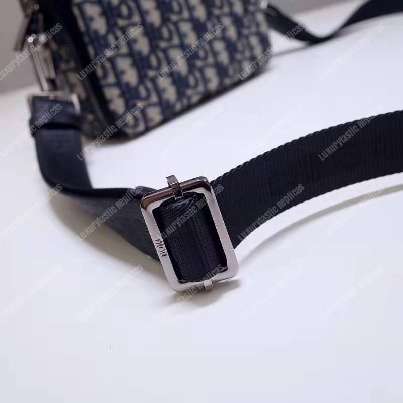 D*or oblique jacquard pouch beige and black