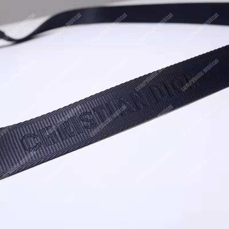 D*or oblique jacquard pouch beige and black