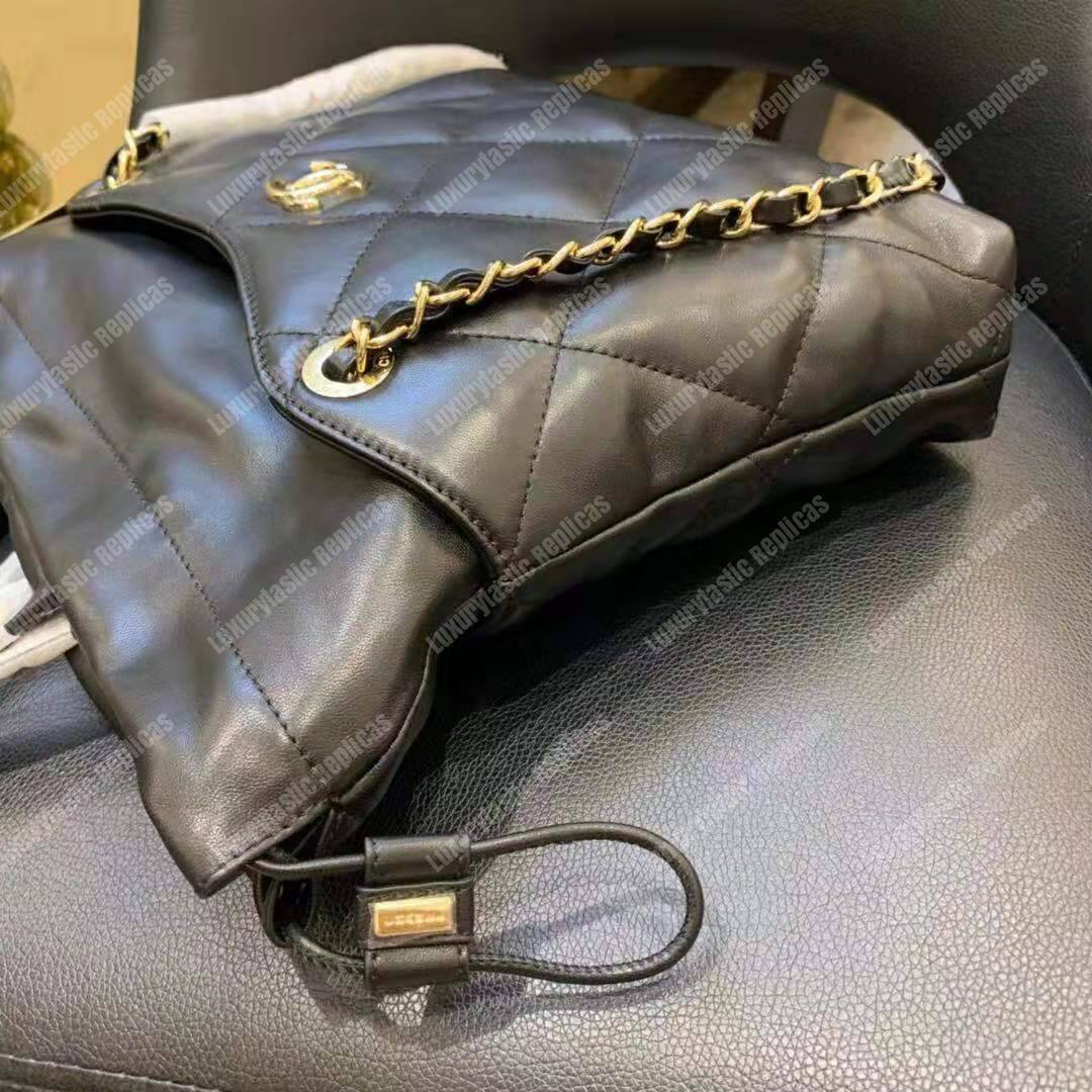 Ch*el small shopping bag black