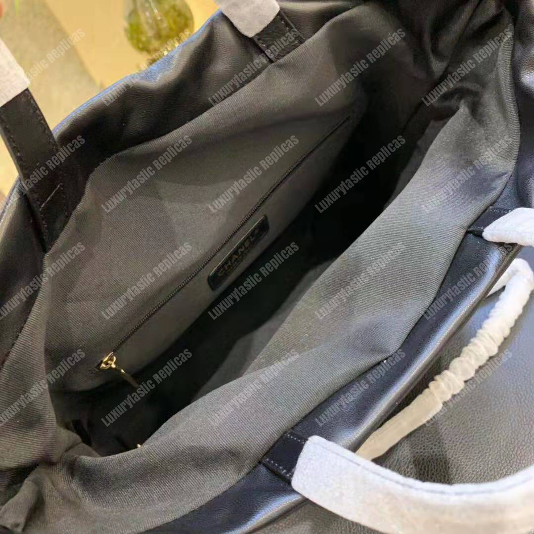 Ch*el small shopping bag black