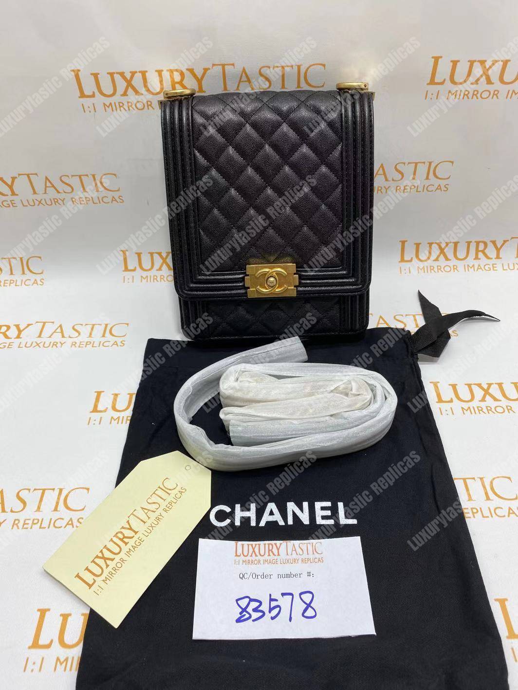 Ch*el boy handbag black