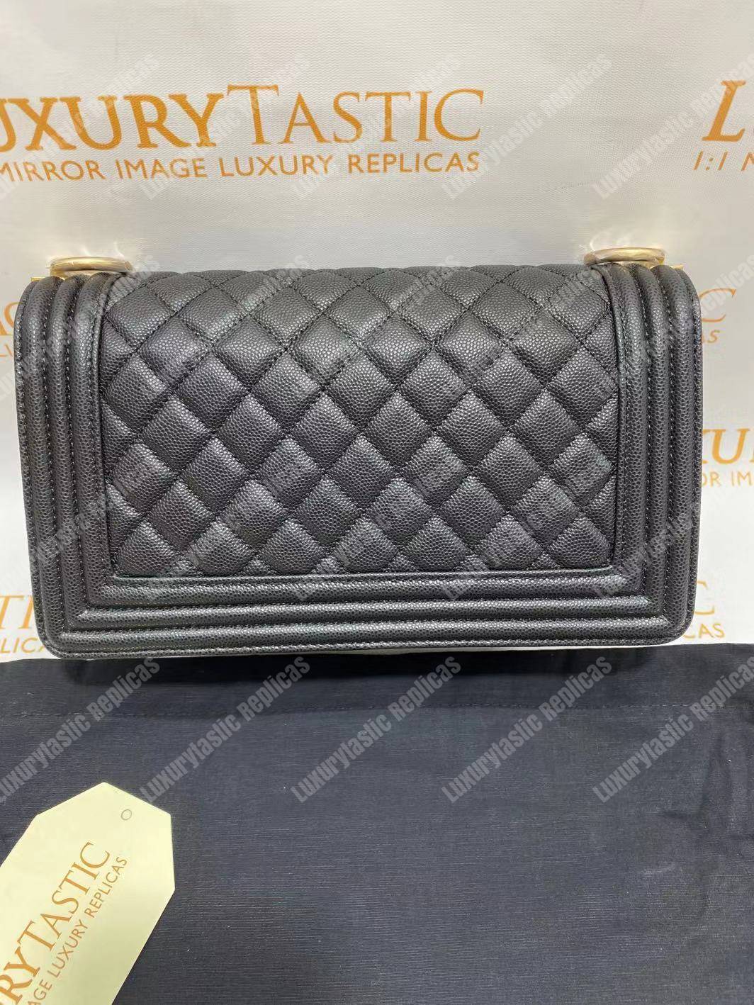 Ch*el boy medium handbag black