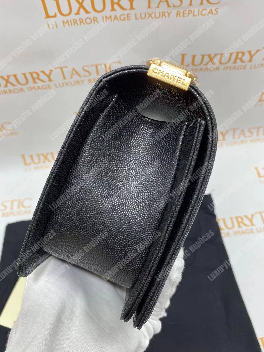 Ch*el boy medium handbag black