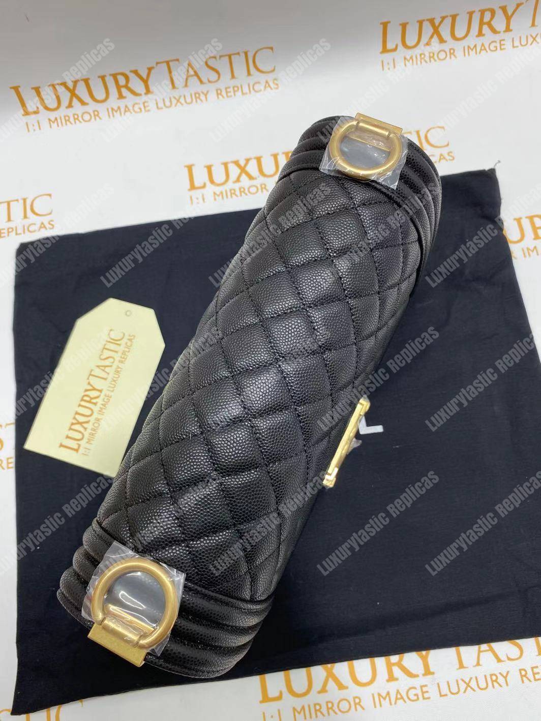 Ch*el boy medium handbag black