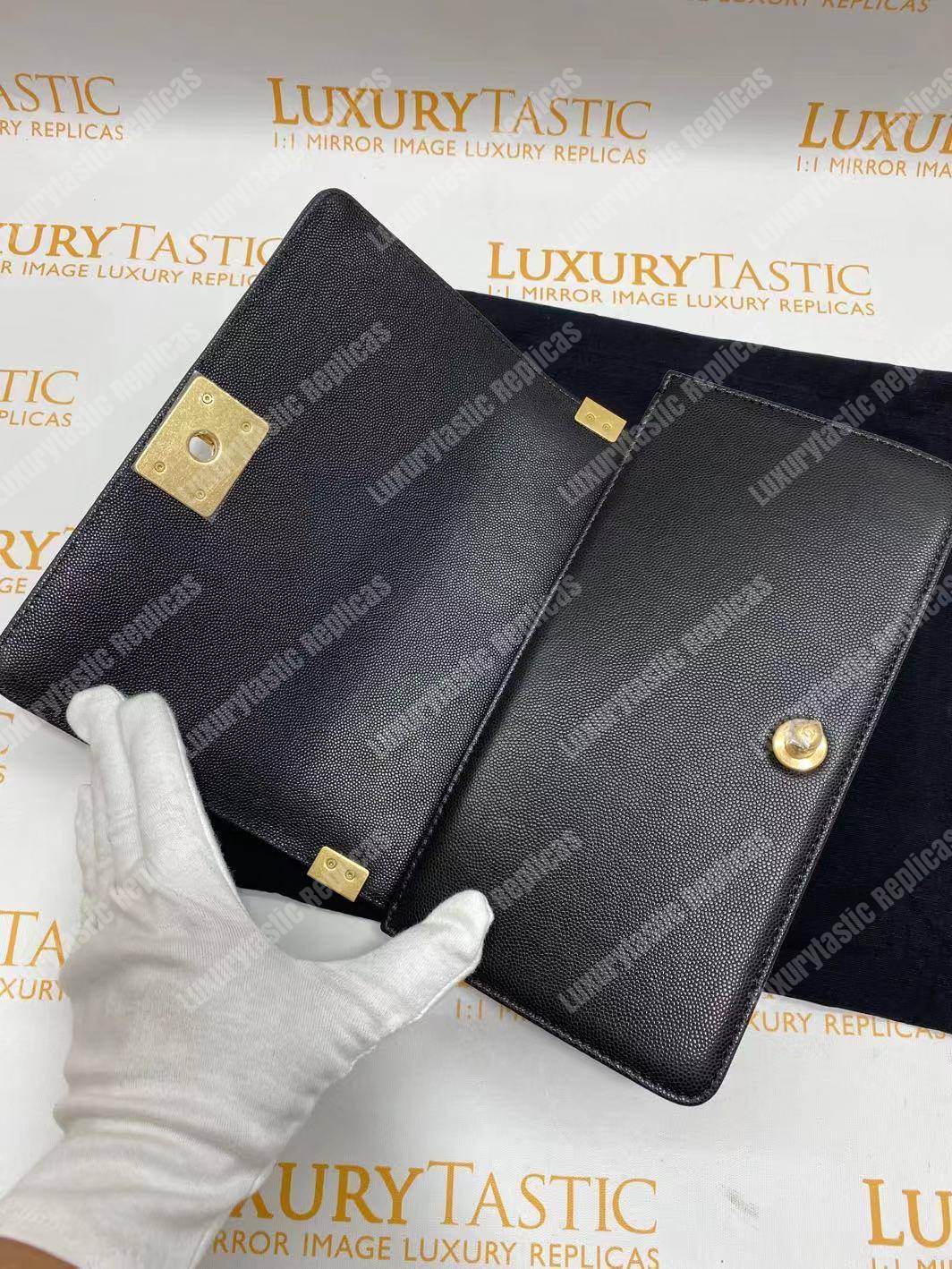 Ch*el boy medium handbag black