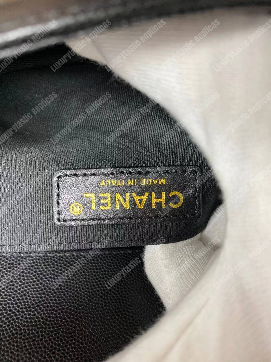 Ch*el boy medium handbag black