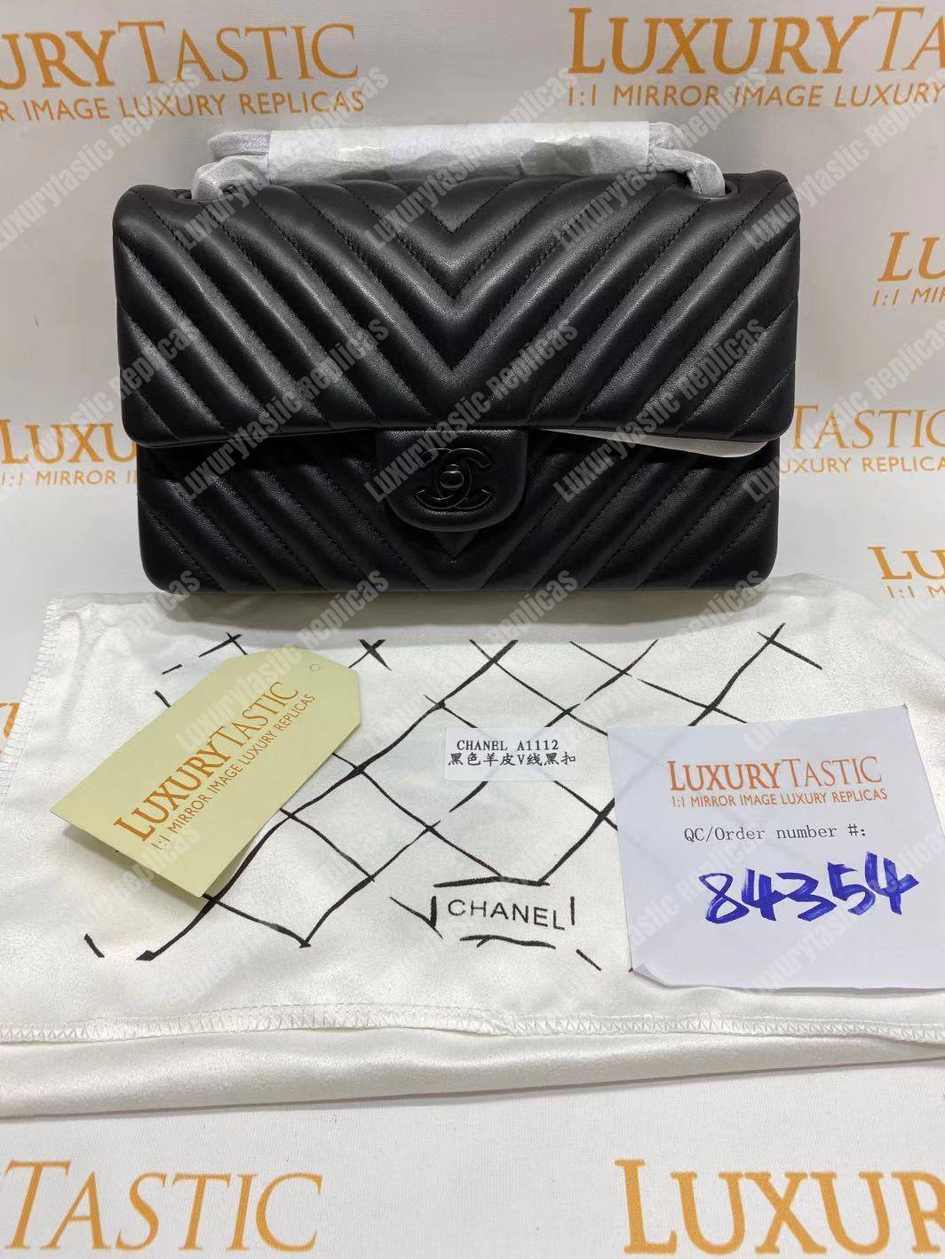 Ch*el classic medium handbag black