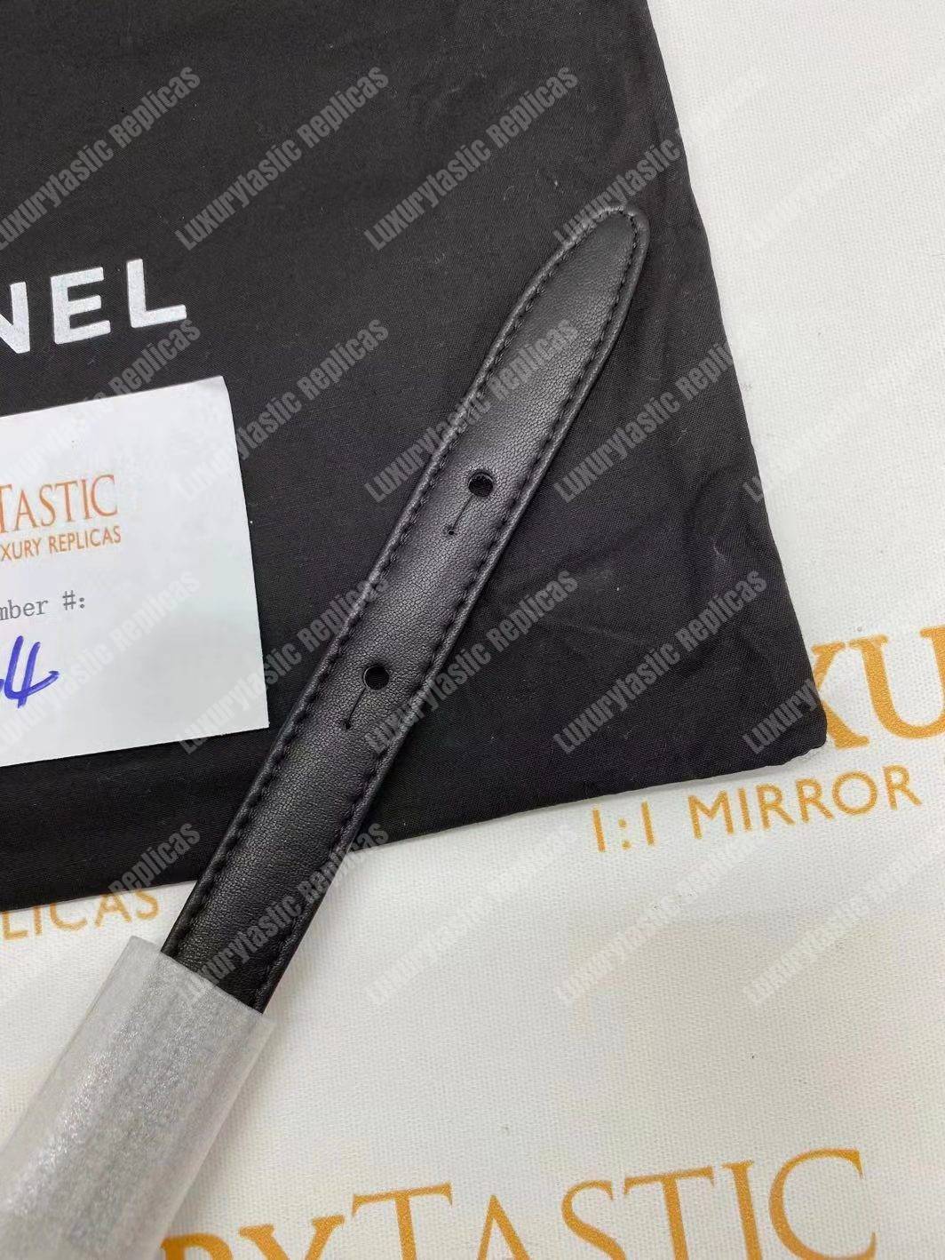 small boy Ch*el handbag black-silver