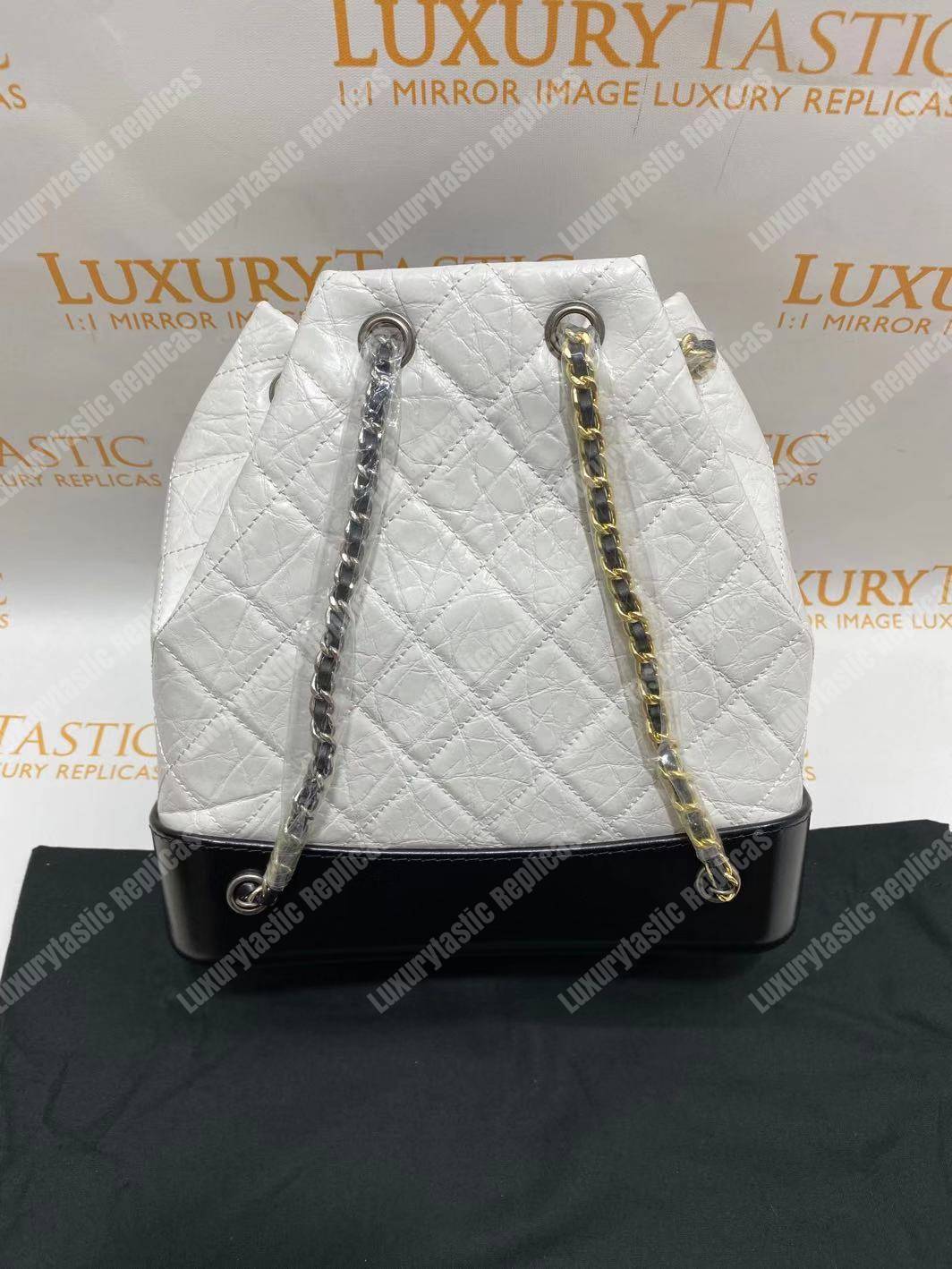 Ch*el 2018 small gabrielle backpack white