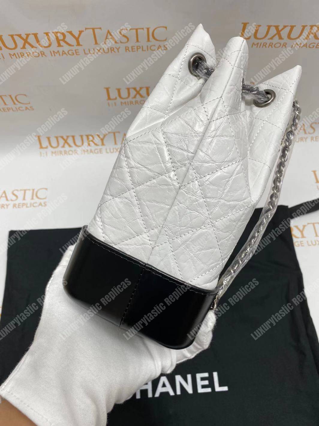 Ch*el 2018 small gabrielle backpack white