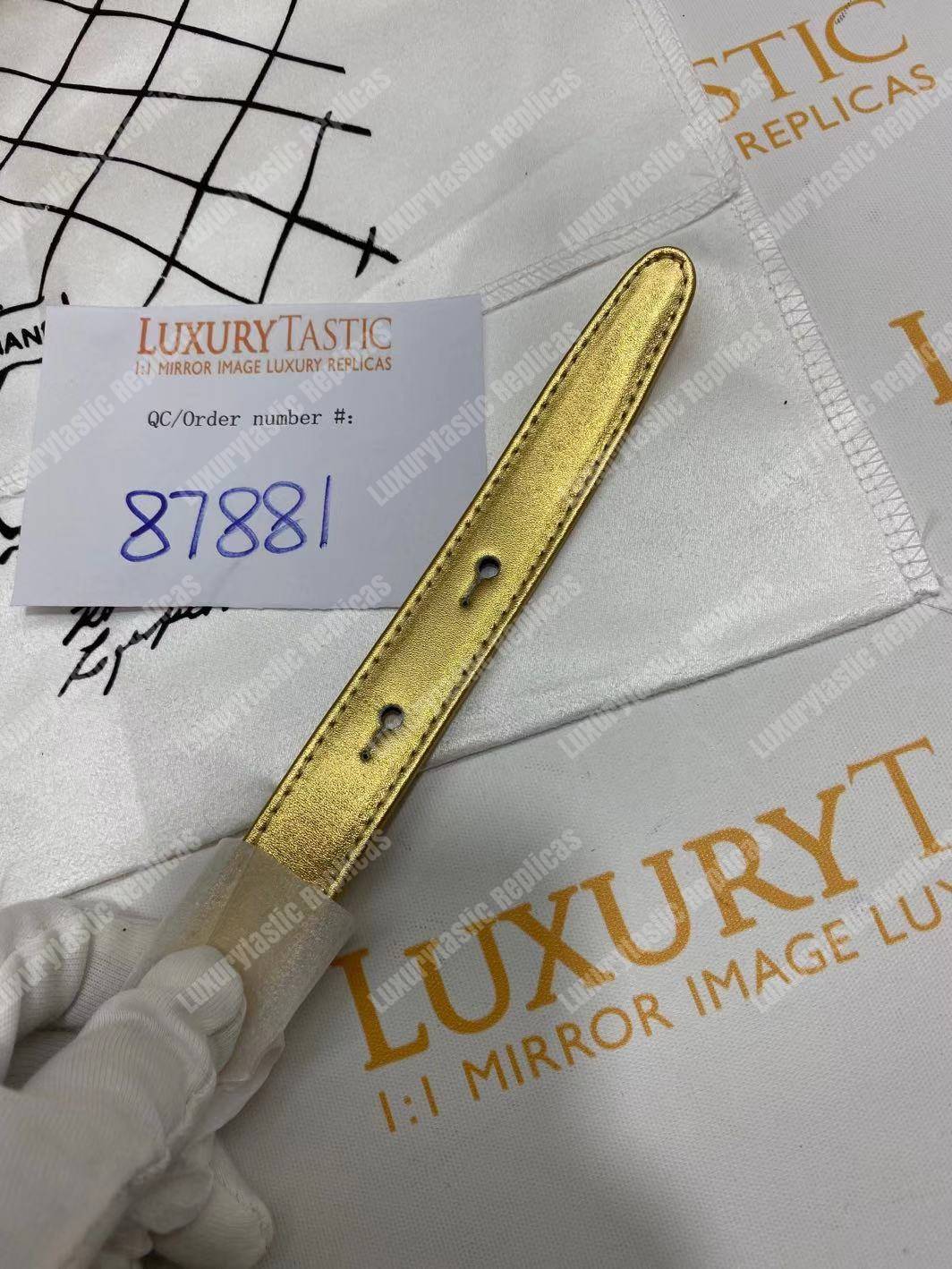 Ch*el boy medium handbag gold & black