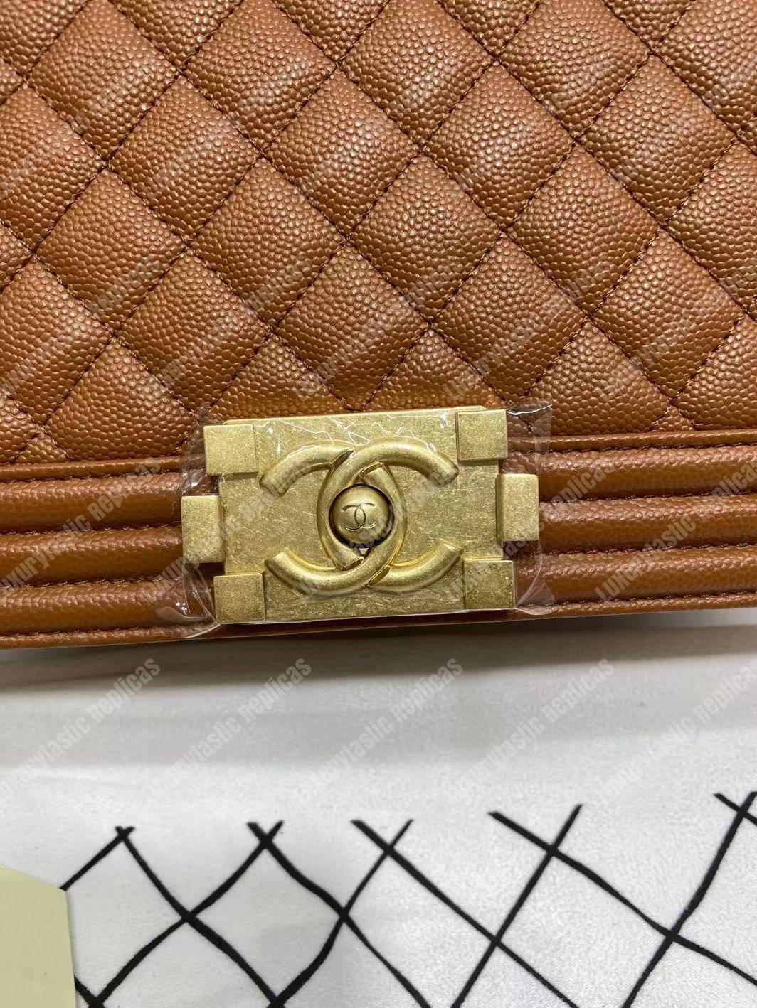 Ch*el boy medium handbag peach