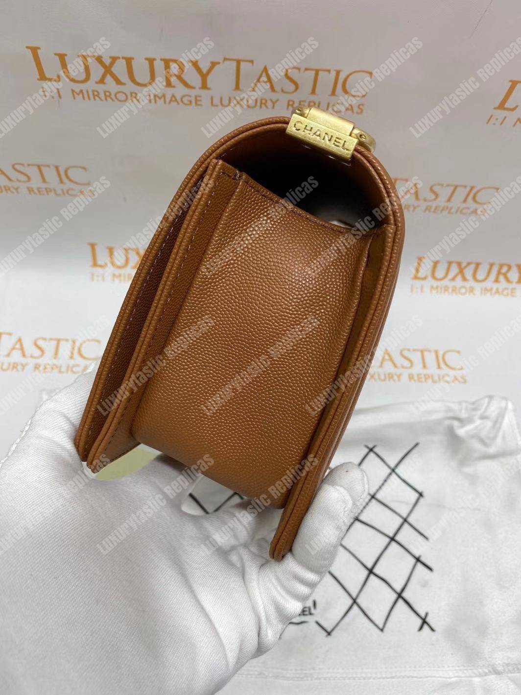 Ch*el boy medium handbag peach