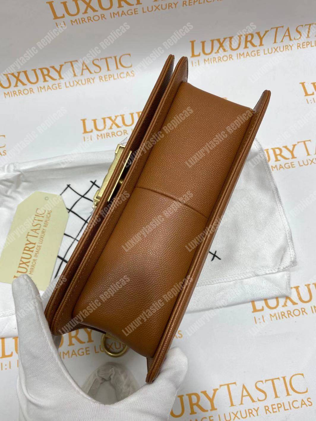 Ch*el boy medium handbag peach