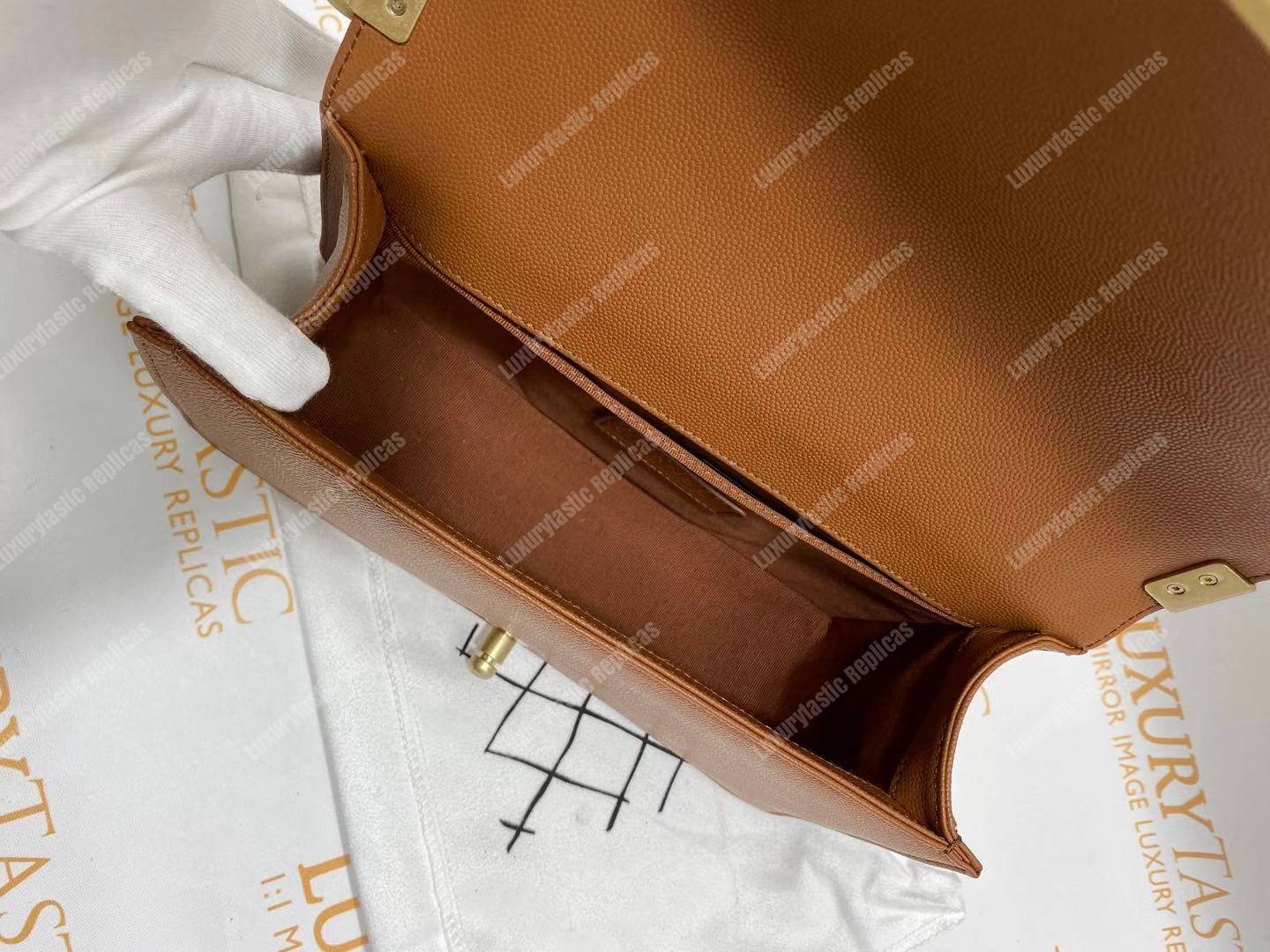 Ch*el boy medium handbag peach