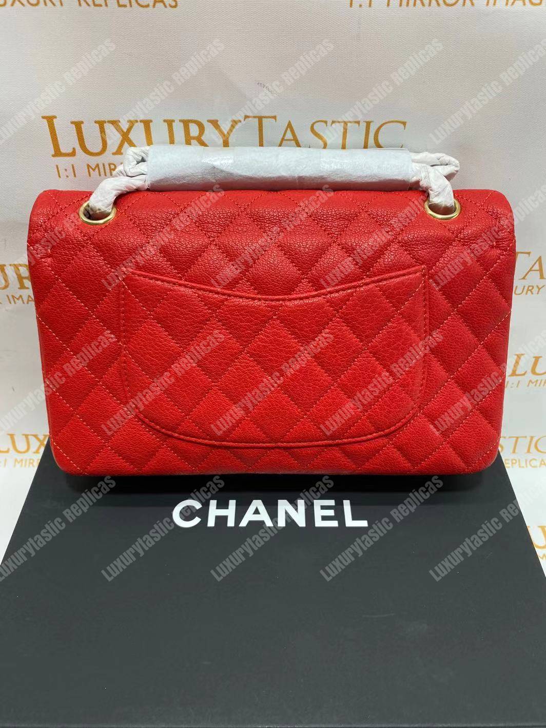 Ch*el medium classic handbag red