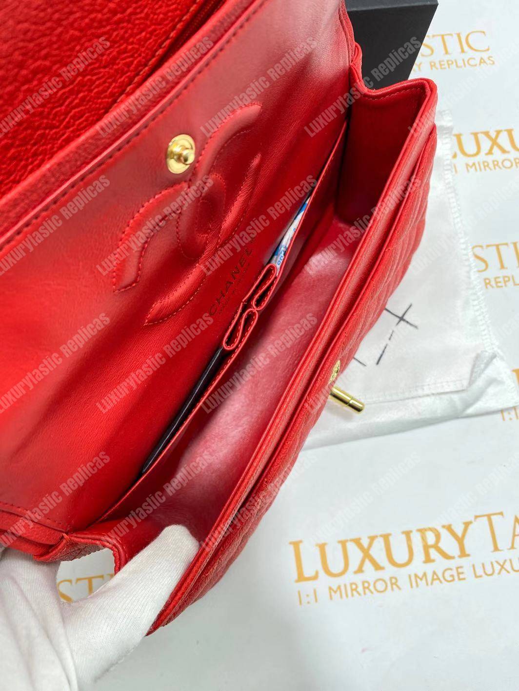 Ch*el medium classic handbag red