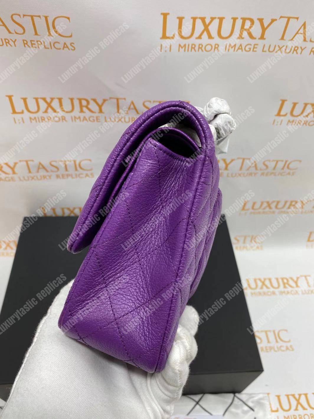 Ch*el medium classic handbag purple