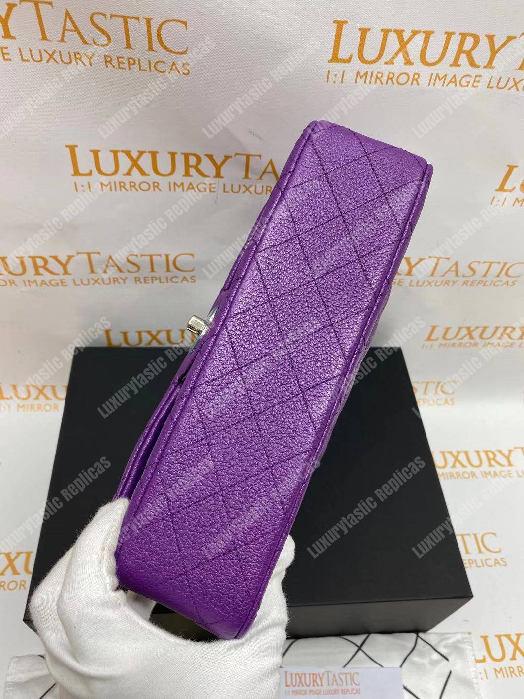 Ch*el medium classic handbag purple