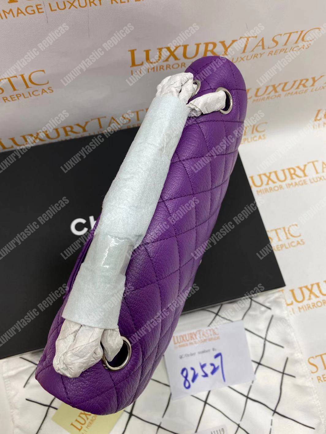 Ch*el medium classic handbag purple