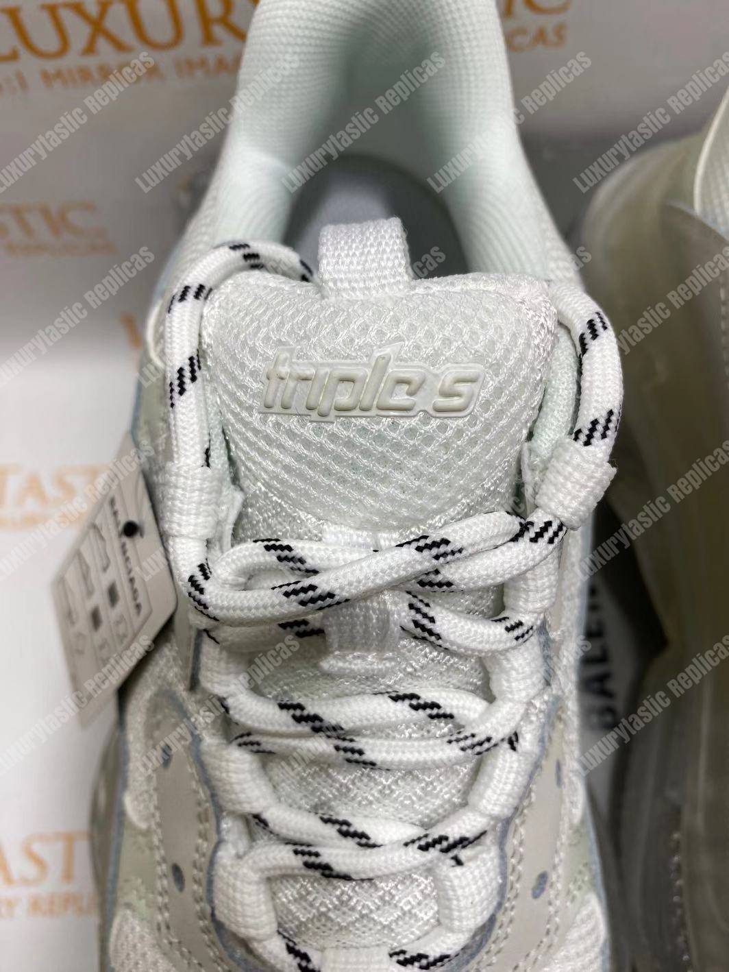 Ba*len*cia*ga triple s clear sole white