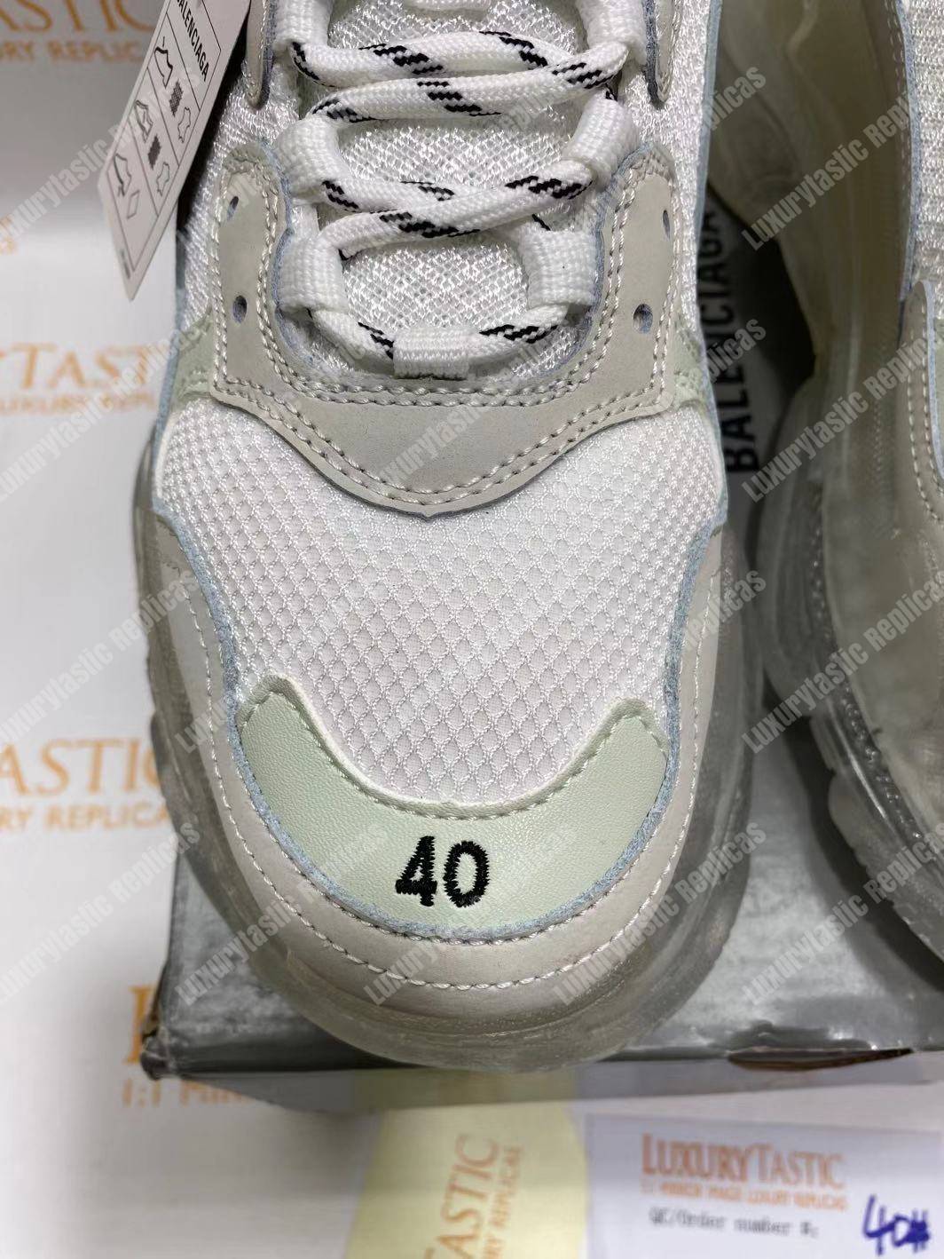 Ba*len*cia*ga triple s clear sole white