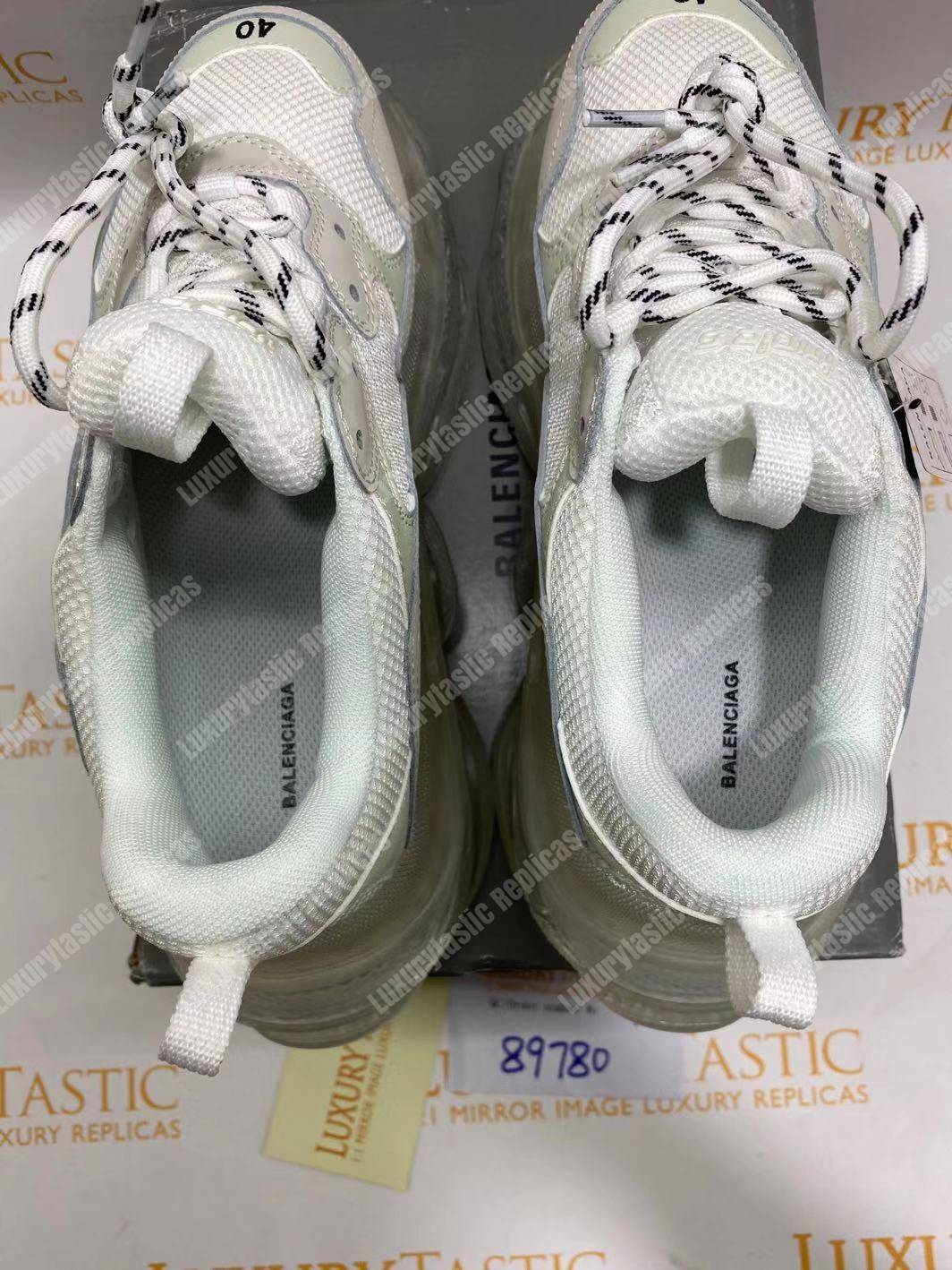 Ba*len*cia*ga triple s clear sole white