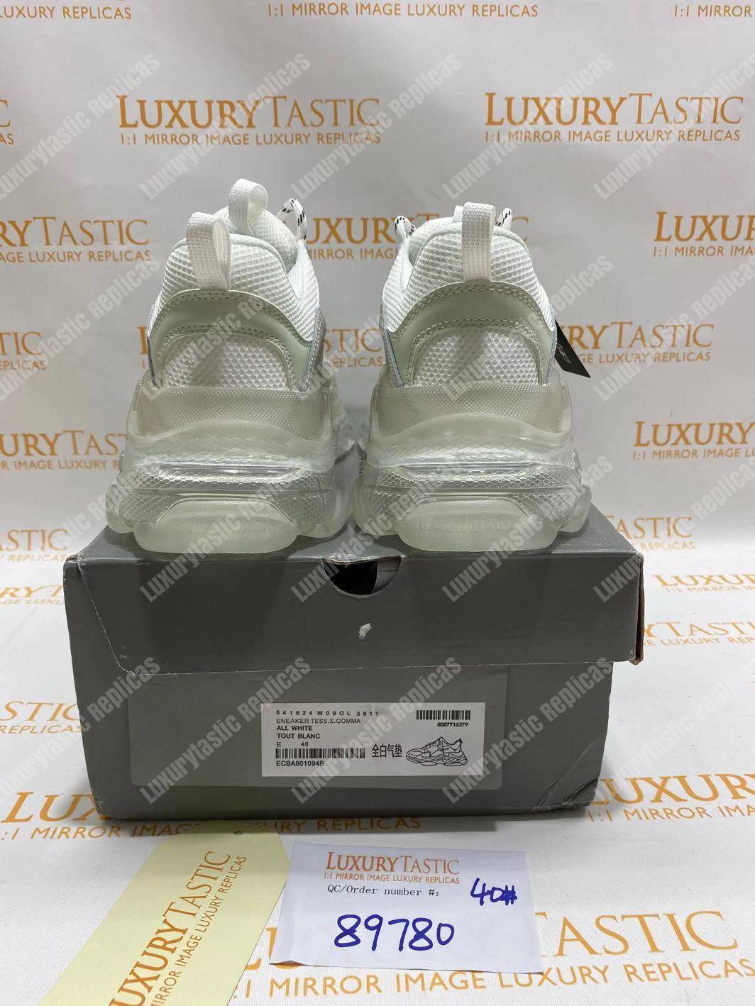Ba*len*cia*ga triple s clear sole white